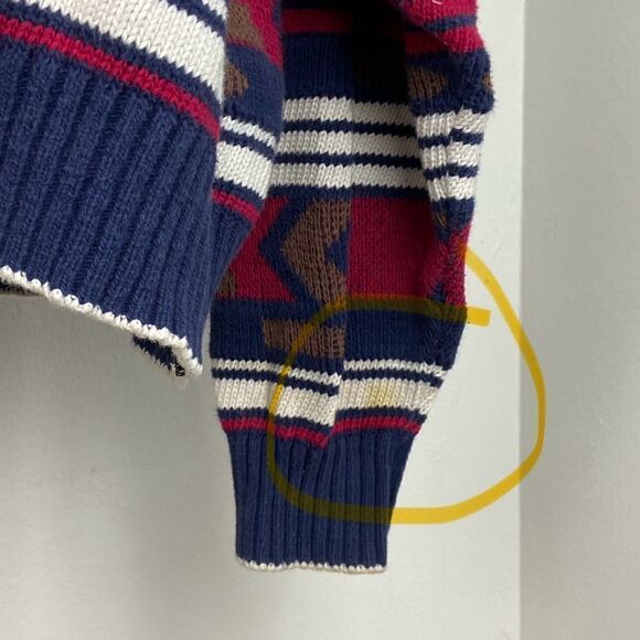 Vintage Artsy‎ Tribal Funky Dad Sweater Heritage Cabincore GrandpaCore - Picture 4 of 8